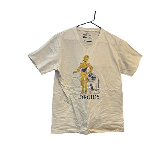 UT Uniqlo Star Wars R2-D2 CPO3 DROIDS Men’s T Shirt White Medium - Picture 1 of 5